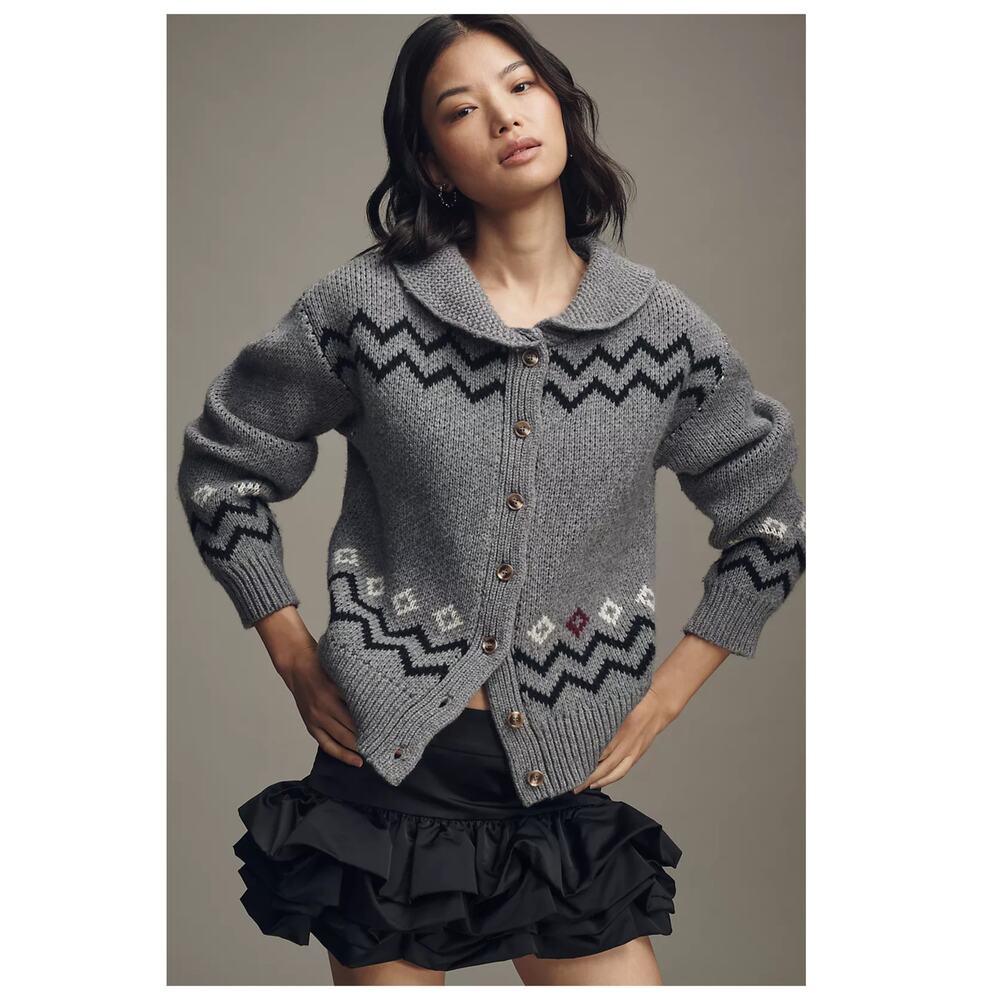 NEW Damson Madder Cecily Wool Cardigan Sweater Size US/8